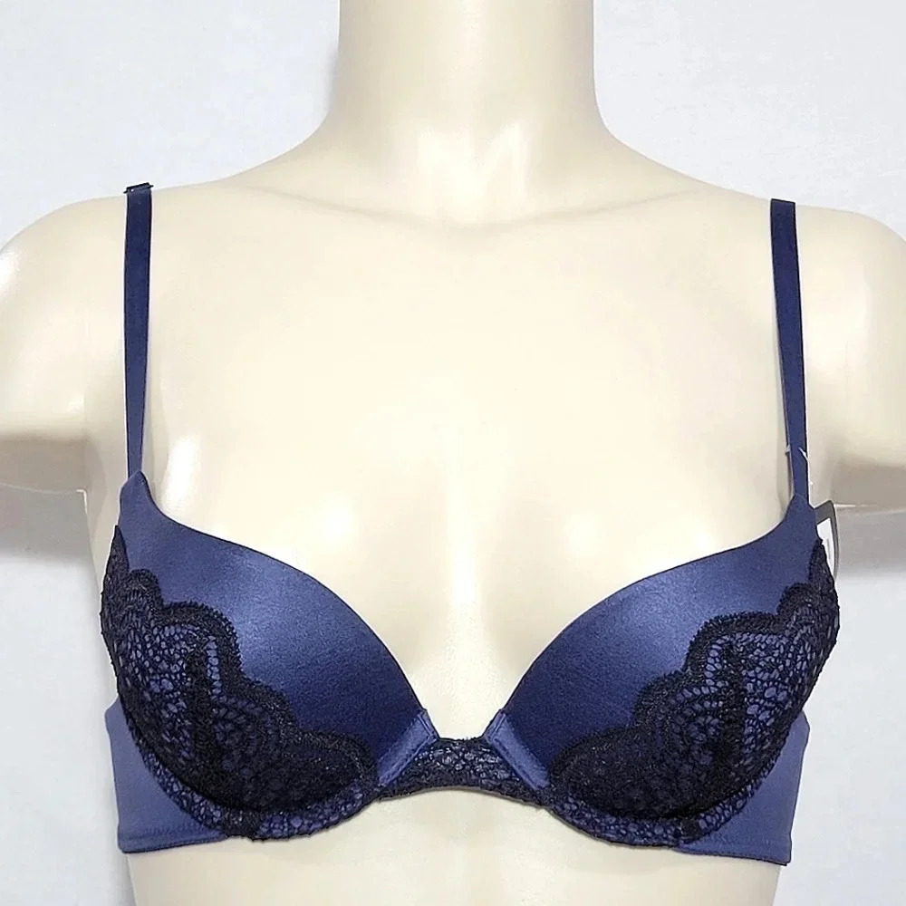 34A Maidenform Lacy Demi Coverage Push-Up UW Bra‎ NWT